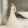 Formal Wedding Dress Custom Simple Puffy Long sleeve White Formal Bridal formal wedding dress Manufactory